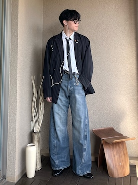 「アイテム（ネクタイ）」を使った、takumaさん（メンズ・180cm・20代）の秋コーディネート