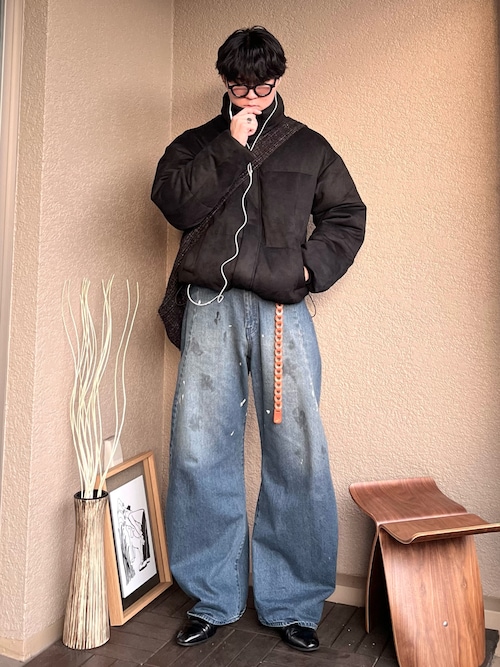 Baggy silhouette curve denim / バギーシルエットカーブデニム