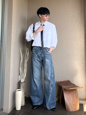 「アイテム（ドレスシューズ）」を使った、takumaさん（メンズ・180cm・20代）の秋コーディネート