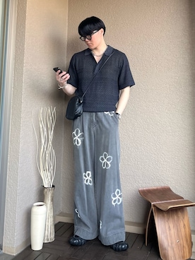 「アイテム（ポロシャツ）」を使った、takumaさん（メンズ・180cm）の夏コーディネート