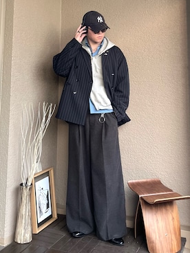 「アイテム（テーラードジャケット）」を使った、takumaさん（メンズ・180cm）の秋コーディネート