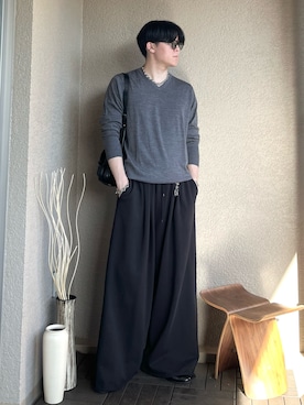 「アイテム（スウェットパンツ）」を使った、takumaさん（メンズ・180cm）の秋コーディネート