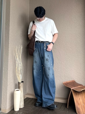 「アイテム（ドレスシューズ）」を使った、takumaさん（メンズ・180cm）の夏コーディネート