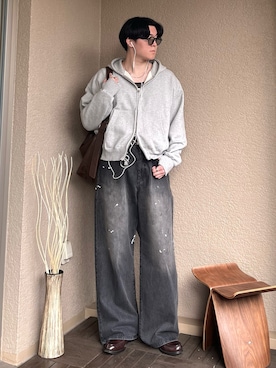 「アイテム（パーカー）」を使った、takumaさん（メンズ・180cm）の秋コーディネート