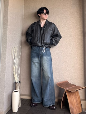 「アイテム（ブルゾン）」を使った、takumaさん（メンズ・180cm）の秋コーディネート