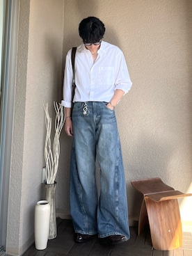 「アイテム（ベルト）」を使った、takumaさん（メンズ・180cm）の秋コーディネート