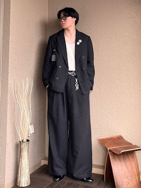 「アイテム（イヤーカフ）」を使った、takumaさん（メンズ・180cm）の秋コーディネート