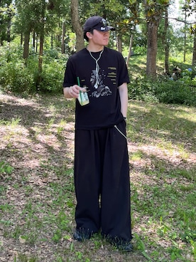 「アイテム（スウェットパンツ）」を使った、takumaさん（メンズ・180cm・20代）の夏コーディネート