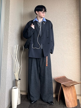 「アイテム（イヤーカフ）」を使った、takumaさん（メンズ・180cm）の秋コーディネート