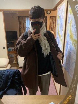 「SPINNS（スピンズ）のアイテム（スウェット）」を使った、みかんさん（メンズ・171cm）の冬コーディネート