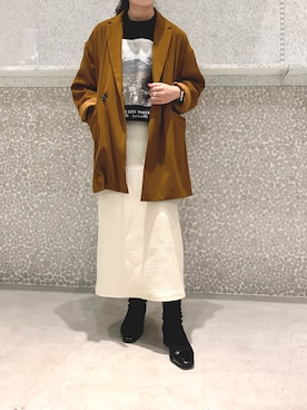 「BONbazaar（ボンバザール）のアイテム（テーラードジャケット）」を使った、nanakaさん（レディース・151cm）の秋コーディネート