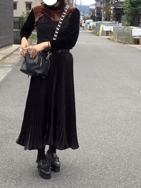 「SVEC（シュベック）のアイテム（シューズ）」を使った、2️⃣さん（レディース・163cm）の冬コーディネート