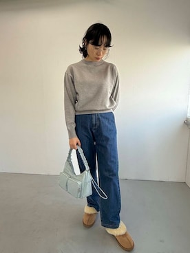 「ugg」｜「アイテム（スリッポン）」を使った、harunaさん（レディース・164cm）の冬コーディネート