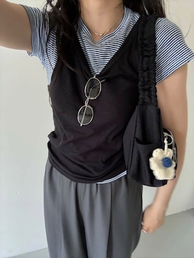 「アイテム（財布/小物）」を使った、harunaさん（レディース・164cm）の夏コーディネート
