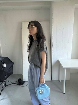 「アイテム（ネックレス、グリーン系）」を使った、harunaさん（レディース・164cm）の夏コーディネート