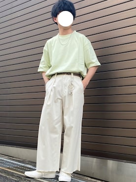 「ペールトーン」｜「アイテム（財布/小物）」を使った、𝐀𝐭𝐬𝐮𝐤𝐢.さん（メンズ・160cm）の夏コーディネート