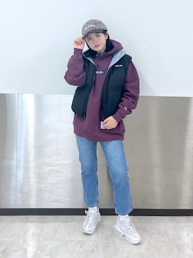 「MILKFED.（ミルクフェド）のアイテム（その他アウター）」を使った、佐藤 舞花さん（レディース・161cm）の秋コーディネート