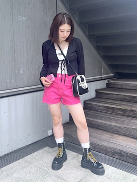 「アイテム（財布）」を使った、佐藤 舞花さん（レディース・161cm）の夏コーディネート