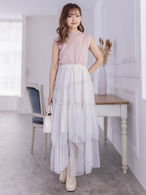 UNDERCOVER HAZE期　コラージュスカート SUMMER-SALE シャイニー シアー スカート le reve vaniller 全2