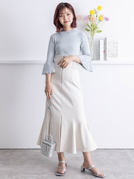 「シルバー」｜「アイテム（その他シューズ）」を使った、clear(クリア)さん（レディース・158cm）の夏コーディネート