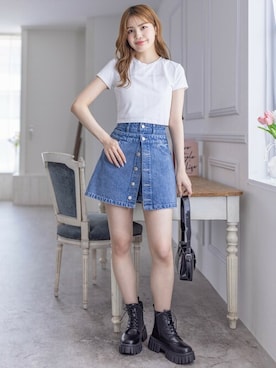 「スコート」｜「アイテム（パンツ）」を使った、clear(クリア)さん（レディース・161cm）の夏コーディネート