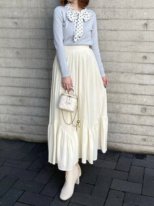 GUCCIボウタイニットTopsグリーンM-Lクリーニング済みリボンタイ 配色ライン入りボウタイりぼんニットプルオーバー