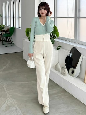 「clear（クリア）のアイテム（スラックス）」を使った、clear(クリア)さん（レディース・160cm）の春コーディネート