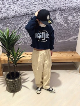 「DC（ディーシー）のアイテム」を使った、murasaki_officialさん（レディース・155cm）の春コーディネート