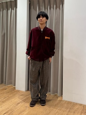 「ワイドパンツ 」｜「アイテム（ブルゾン）」を使った、yyoshi0527さん（メンズ・167cm）の秋コーディネート