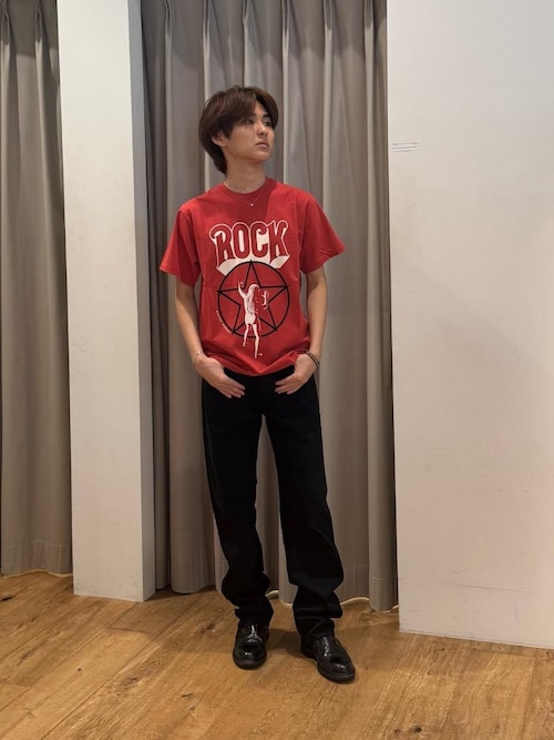 50’S XXブラックデニムストレートパンツ
