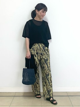 「アイテム（タンクトップ、グレー系）」を使った、numataさん（レディース・158cm）の夏コーディネート