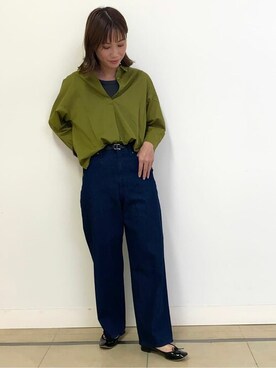 「アイテム（タンクトップ、グレー系）」を使った、numataさん（レディース・158cm）の夏コーディネート