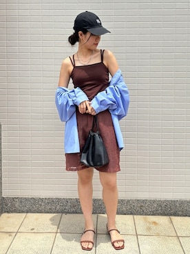 「ISOOK（アイスー）のアイテム」を使った、ISOOKさん（レディース・160cm）の夏コーディネート