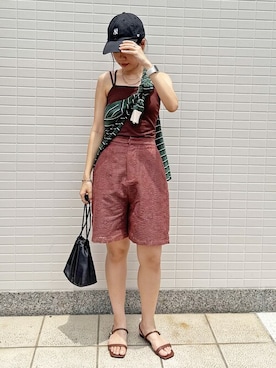 「ISOOK（アイスー）のアイテム」を使った、ISOOKさん（レディース・160cm）の夏コーディネート