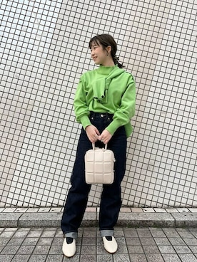 「SHIPS」｜「アイテム（バレエシューズ）」を使った、中村さん（レディース・146cm）の冬コーディネート