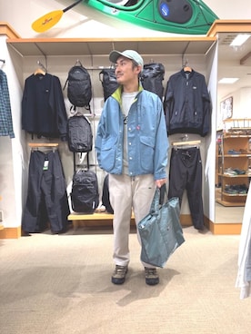 「L.L.Bean（エルエルビーン）のアイテム（パンツ）」を使った、Muraさん（メンズ・178cm）の冬コーディネート