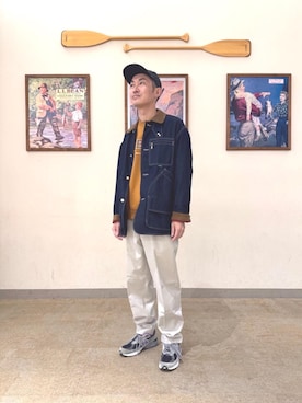 「L.L.Bean（エルエルビーン）のアイテム（帽子）」を使った、Muraさん（メンズ・178cm）の秋コーディネート