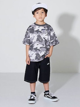 「XLARGE KIDS（エクストララージキッズ）のアイテム（ソックス/靴下）」を使った、X-girl STAGES・XLARGE KIDSさん（キッズ・117cm）の春コーディネート