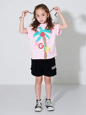 「山登りスタイル」｜X-girl STAGES・XLARGE KIDSさん（キッズ・116cm）の春コーディネート