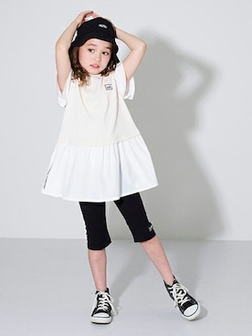 「山登りスタイル」｜X-girl STAGES・XLARGE KIDSさん（キッズ・116cm）の春コーディネート
