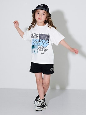 「山登りスタイル」｜X-girl STAGES・XLARGE KIDSさん（キッズ・116cm）の春コーディネート