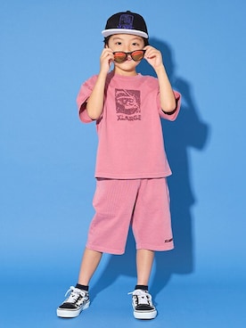 「XLARGE KIDS（エクストララージキッズ）のアイテム」を使った、X-girl STAGES・XLARGE KIDSさん（キッズ・113cm）の夏コーディネート