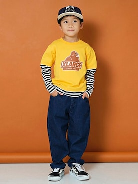 「XLARGE KIDS（エクストララージキッズ）のアイテム」を使った、X-girl STAGES・XLARGE KIDSさん（キッズ・109cm）の夏コーディネート