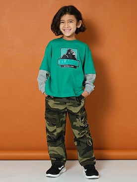 「XLARGE KIDS」｜X-girl STAGES・XLARGE KIDSさん（キッズ・113cm）の夏コーディネート