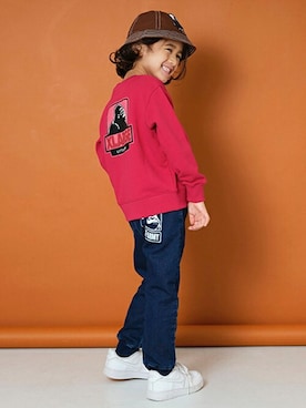 「XLARGE KIDS（エクストララージキッズ）のアイテム（スウェットパンツ）」を使った、X-girl STAGES・XLARGE KIDSさん（キッズ・110cm）の夏コーディネート
