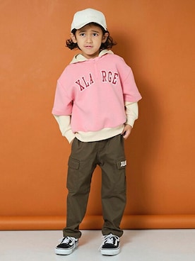 「XLARGE KIDS」｜X-girl STAGES・XLARGE KIDSさん（キッズ・113cm）の冬コーディネート