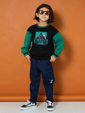 「XLARGE KIDS（エクストララージキッズ）のアイテム」を使った、X-girl STAGES・XLARGE KIDSさん（キッズ・113cm）の夏コーディネート