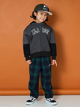 「XLARGE KIDS（エクストララージキッズ）のアイテム」を使った、X-girl STAGES・XLARGE KIDSさん（キッズ・113cm）の冬コーディネート