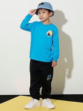 「XLARGE KIDS（エクストララージキッズ）のアイテム」を使った、X-girl STAGES・XLARGE KIDSさん（キッズ・109cm）の秋コーディネート