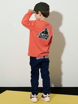 「XLARGE KIDS（エクストララージキッズ）のアイテム」を使った、X-girl STAGES・XLARGE KIDSさん（キッズ・110cm）の秋コーディネート